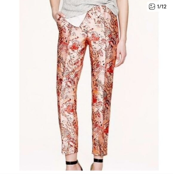 J. Crew Pants - J. Crew Collection Cropped Butterfly Lemonade Pants
